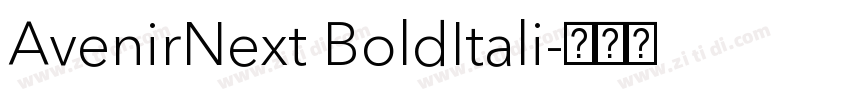 AvenirNext BoldItali字体转换